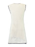 contrast-trim crochet-knit minidress